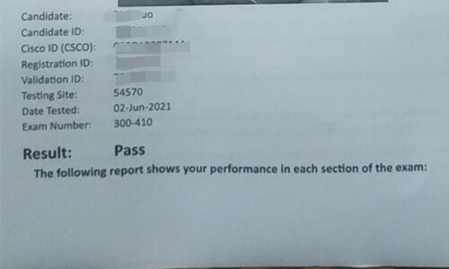 06-02 Cisco 300-410 pass