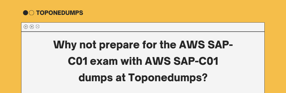 Why not prepare for the AWS SAP-C01 exam with AWS SAP-C01 dumps at Toponedumps?